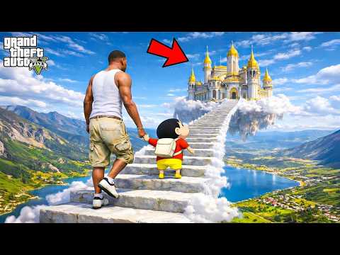Franklin & Shinchan Found The Most Secret Stairway To Heaven!😱 in GTA 5 ! Telugu