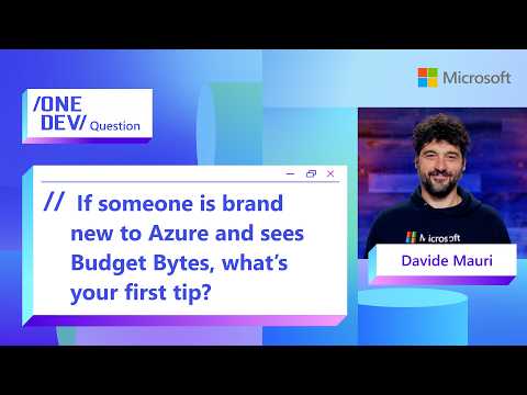 Video Thumbnail: If someone is brand new to Azure and sees Budget Bytes, what’s your first tip?
