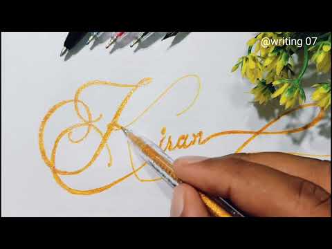 "KIRAN" Beautiful 🌺 Name in Cursive Writing ✍️ || How to write Kiran in Calligraphy Handwriting ✍️