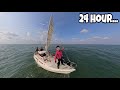 24 Hours Surviving On Boat Challenge