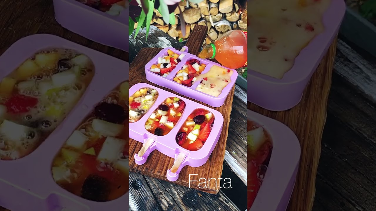 Fruit popsicles #popsicle #icecream #fruits #summer