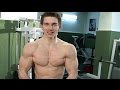 Ripped aesthetic junior bodybuilder - shoulders training