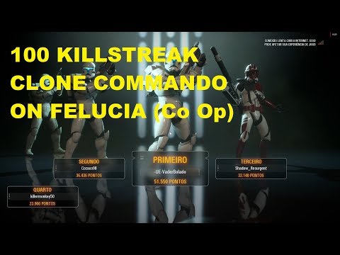 Clone Commando 100 killstreak gameplay on Felucia (Co Op mode)
