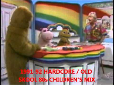 80s Childrens Hardcore 1991-92...Rainbow Bod Rhubarb Simpsons RAVE ON.wmv