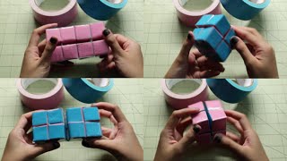 DIY - How to make Magic folding Cube with Duct tape