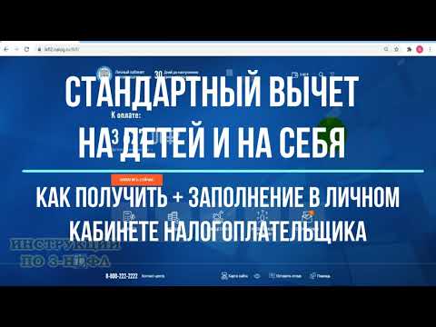 Вычет на детей и стандартный вычет на себя в личном кабинете: заполнение декларации 3-НДФЛ