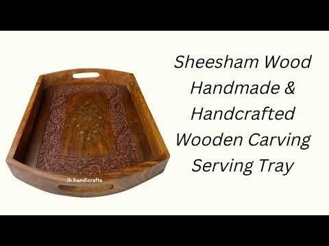Designer wooden serving tray