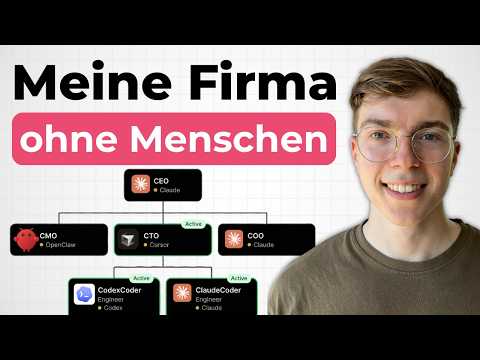 Thumbnail zu So baust du ein Unternehmen aus KI-Agenten ohne Code (Paperclip)