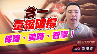 合一量縮破撐，保瑞、美時、智擎！｜台股攻略｜劉烱德 (圖)