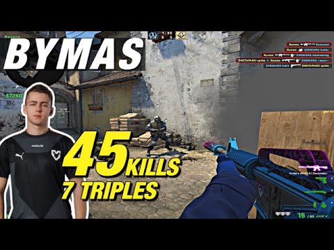 Bymas inferno game (45 kills) 7 TRIPLES ! CSGO Bymas POV