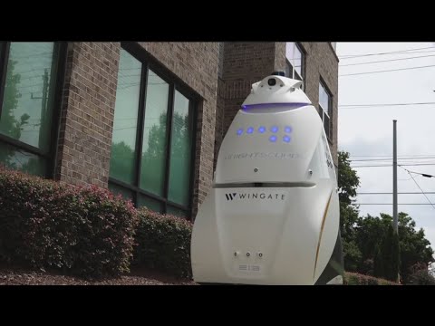 Autonomous robot patrols busy Atlanta road in response to high crime rates in Old Fourth Ward