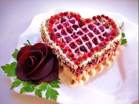 На день Св. Валентина. Салаты. Закуски. Как красиво украсить. What to do on Valentine#39;s Day | Snacks
