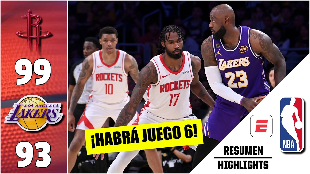 ROCKETS SE MANTIENE CON VIDA al vencer a LAKERS 99-93 en un intenso JUEGO 5. Serie se pone 3-2 | NBA