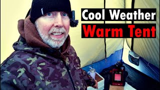 LARGE SUV Tent Camping In COLD Weather With Mr. Heater Buddy - Napier Sportz 84000
