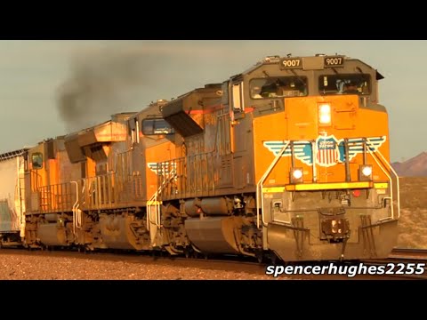 BNSF & Union Pacific Freight Trains SoCal Desert (August 2019)