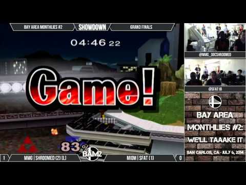 Bay Area Monthlies #2 - Grand Finals - MMG|Shroomed (Sheik) vs MIOM|SFAT (Fox)