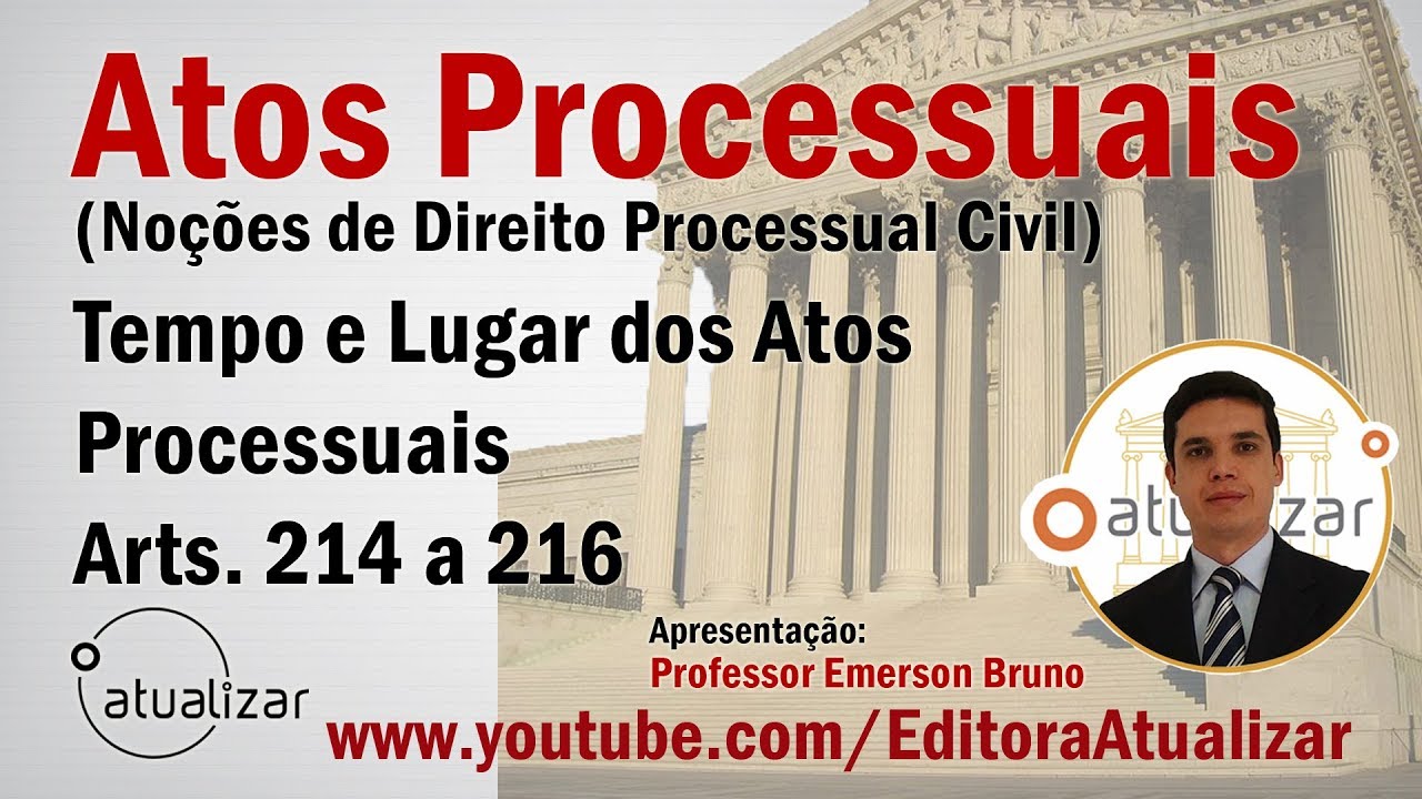 NCPC - Arts. 214 a 217 (Tempo e Lugar dos Atos Processuais)