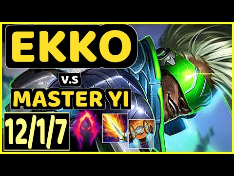FITZ (EKKO) vs MASTER YI - 12/1/7 KDA JUNGLE GAMEPLAY - BR Ranked DIAMOND