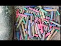 Colour Chalk Crushing Asmr Satisfying Video Slate Pencil Crunching Clay Crushing