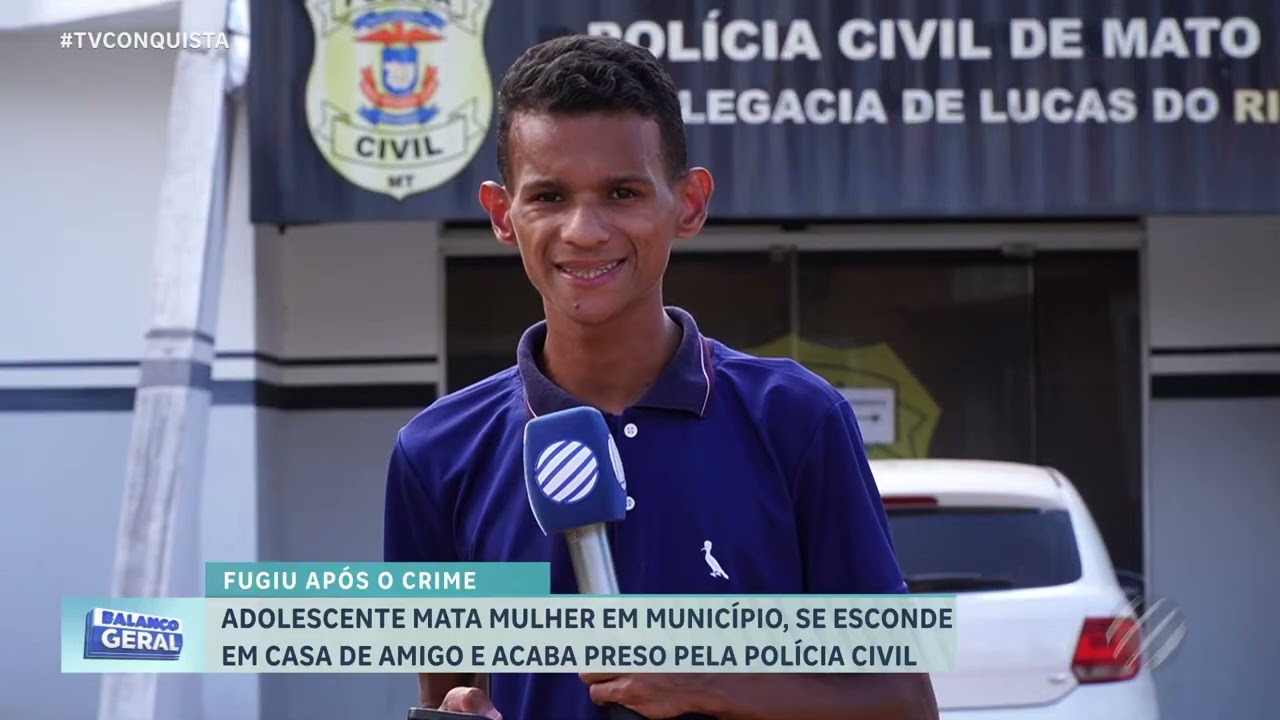 Adolescente suspeito de matar mulher é localizado e apreendido pela Polícia Civil