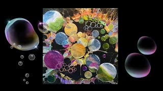 “Explosion of Bubbles” or “Marble Madness” -Acrylic Skins Pour Painting Combo. |Fluid Art|