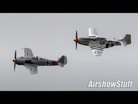 P-51 Mustang and Focke-Wulf FW-190 Formation Flyby