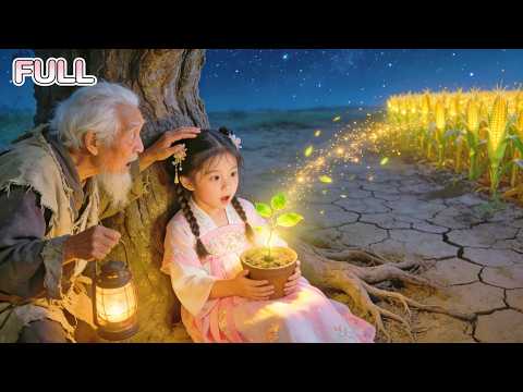 Little Girl Talk to Sapling—Nature Answers! Overnight, Corn Covers the Parched Land!