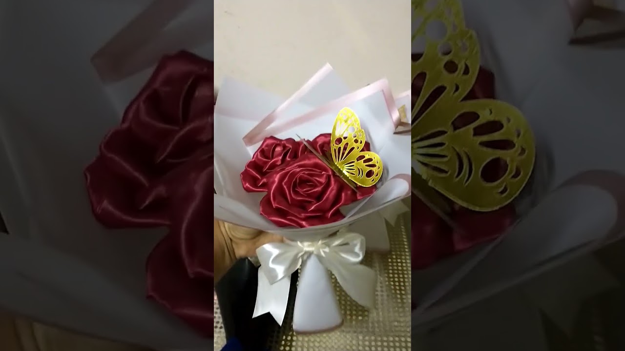 Ramo de tres rosas eternas de liston satinado 🥰♾️🌹🥰♾️🌹#rosas