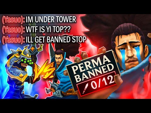 GET EVERY YASUO PERMA BANNED WITH MASTER YI TOP.