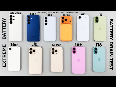 iPhone Air vs S25 Ultra vs 17 Pro vs 17 vs S25 vs S25+ vs 16/16Plus/16ProMax/16Pro - BATTERY TEST 🥵
