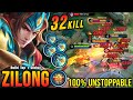 32 Kills No Death Zilong MVP 18 7 Points 100 UNSTOPPABLE Build Top 1 Global Zilong MLBB