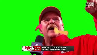 Andy Reid "how about that D baby" green screen