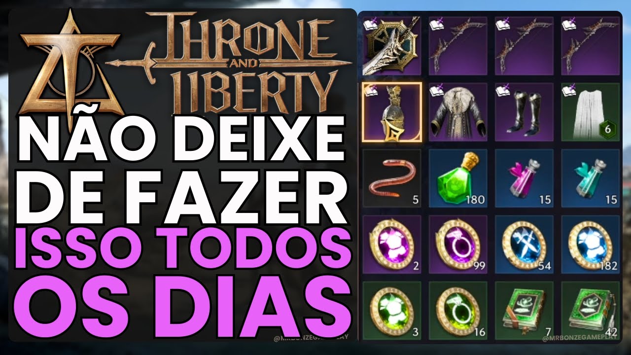 Como OTIMIZAR sua Rotina de Farm no Jogo Throne and Liberty | 2024 | Farm Diário