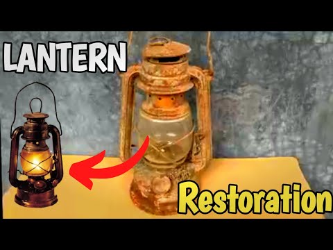 Restoration of an Old Rusty Lantern into a Functional Lamp | Antique Lantern Restoration