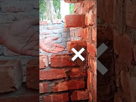 How to Perfect Joint in Bricks Wall #brickwallconstruction #shorts