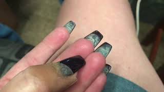 CVS non-acetone polish remover and Sinful glitter polish - NOT a good combo