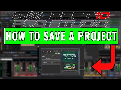 Acoustica Mixcraft 10 Pro Studio: How to Save a Project #mixcraft
