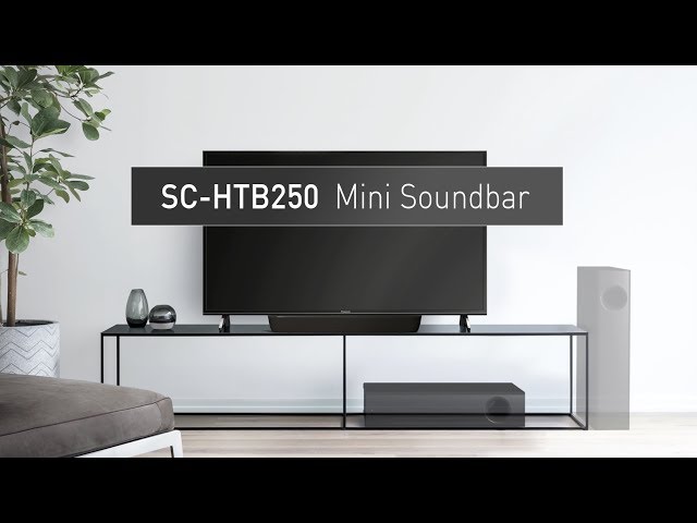 Barre de Sonido Panasonic SC-HTB250 2.1 120W Bluetooth HDMI ARC Subwoofer Dolby Digital video