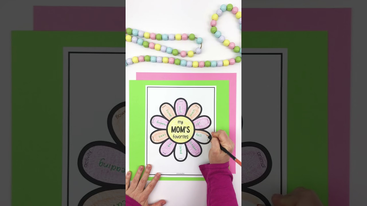 Mothers Day crafts for kids flower writing and coloring pages #mothersday #coloringforkids
