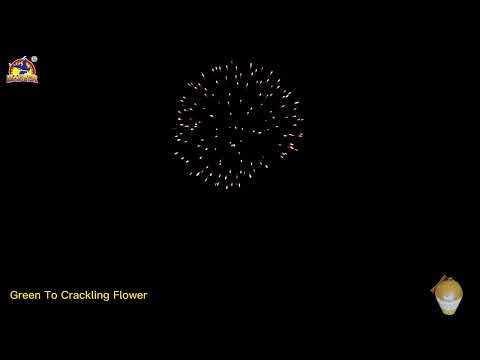 4inch Green To Crackling Flower Display Shell Fireworks for Pyrotechnics