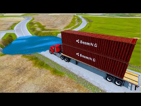Cars VS giant Water Pit - BeamNG.Drive