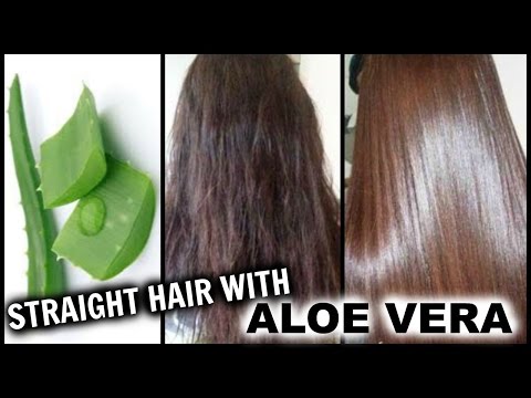 Straighten Hair with Aloe Vera │ Natural Hair Straightening Gel at Home w/ Results │Hair Hack!! Video