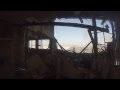 Український танк "вибиває" терористів із будівлі Донецького аеропорту 
