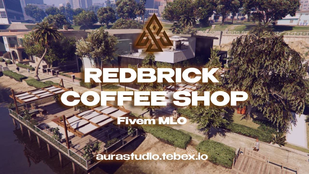 Redbrick Coffe Shop | Fivem MLO | Customizable Logo