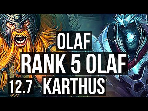OLAF vs KARTHUS (JNG) (DEFEAT) | Rank 5 Olaf, Godlike | KR Grandmaster | 12.7