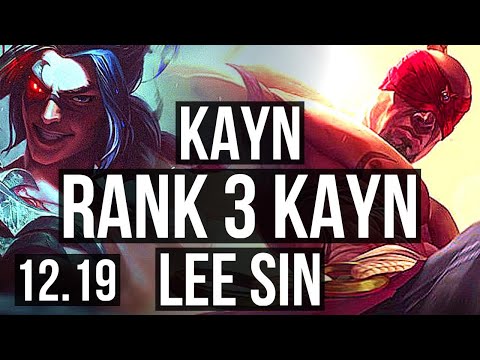 KAYN vs LEE (JNG) | Rank 3 Kayn, 7/1/7 | EUW Challenger | 12.19