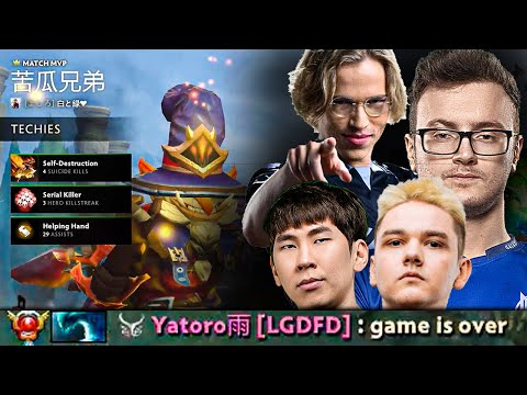 This Techies guy just destroyed TOPSON +MIRACLE  in ranked (4x Ti Winners getting destroyed)