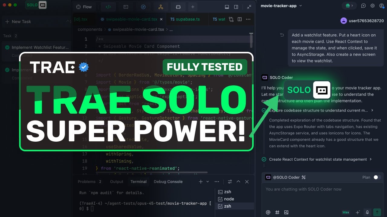 Trae SOLO: NEW SOLO Mode in TRAE is ACTUALLY AMAZING!