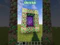 Minecraft Emerald Ore and Nether portal #shorts