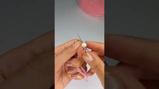 how to string beads on a thick thread/quick beading hacks #shorts